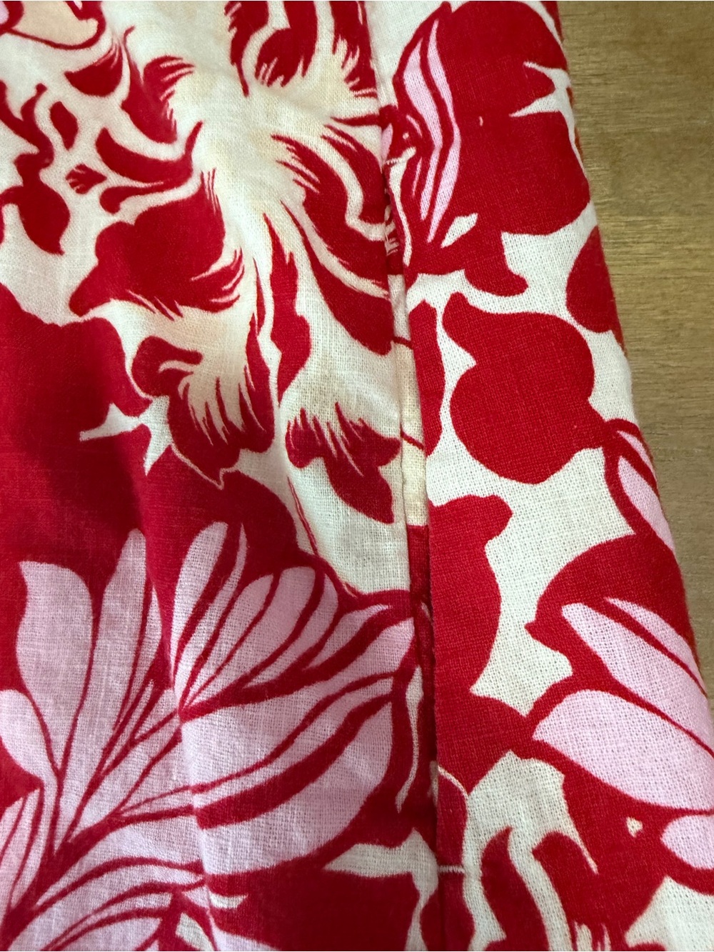 Abercrombie and Fitch Women’s Red and White Linen Blend Skort XLT - Picture 7 of 10